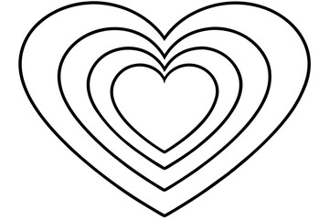 Elegant Layered Heart Line Art Collection