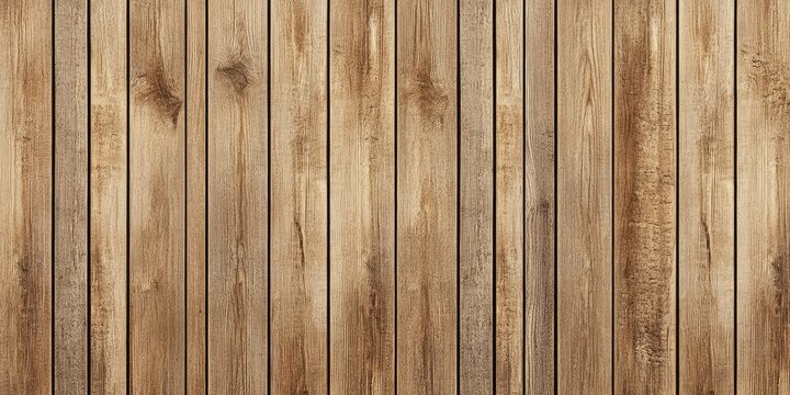 Seamless light brown wood texture background with vertical planks showcasing natural grains and knots in a warm rustic setting.