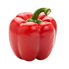 red bell pepper isolated on transparent background