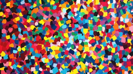 Abstract Colorful Mosaic Painting Displaying Vivid Hues