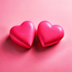Fototapeta premium Valentine's Day Candy Heart Isolated on pink