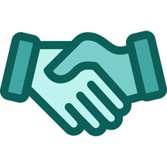 Fototapeta premium Hand Shake solid icon