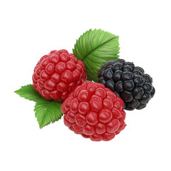 Raspberries and Blackberry Fresh Fruit Healthy Snack,