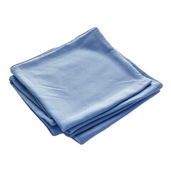 Folded Blue huck surgical towel isolated on transparent background