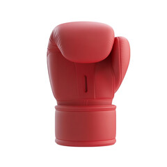 Red Boxing Glove Ready to Fight Sport Competition Power