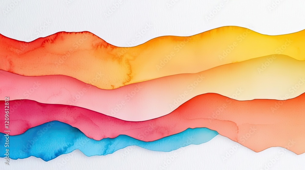 Poster splash watercolor concept. abstract flow of vibrant colors creating a dynamic visual for creative pr