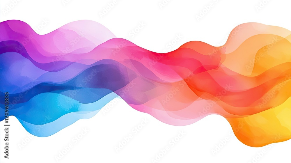 Poster splash watercolor concept. abstract colorful wave design with smooth gradients for creative projects