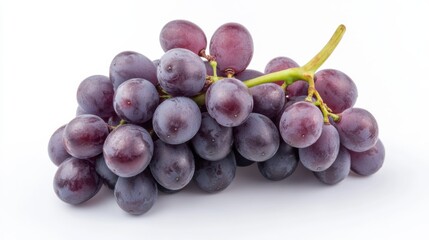 A cluster of succulent grapes with plump, glossy skins, Each grape glistening with freshness
