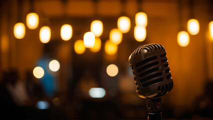 microphone on stage