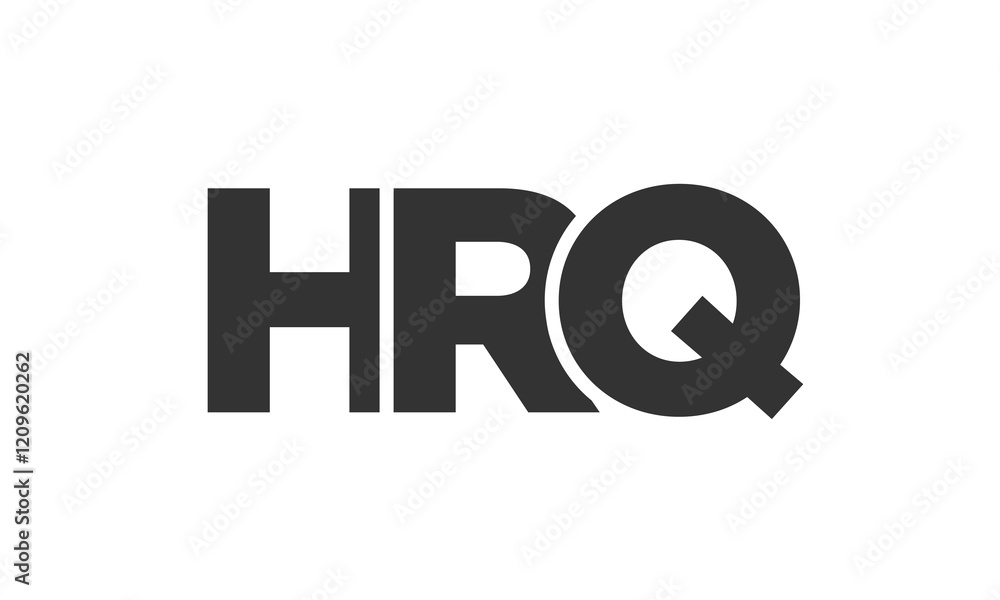 Poster hrq logo design template with strong and modern bold text. initial based vector logotype featuring s