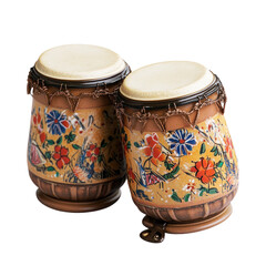 Traditional drum, Chinese New Year symbol isolated on white or transparent background