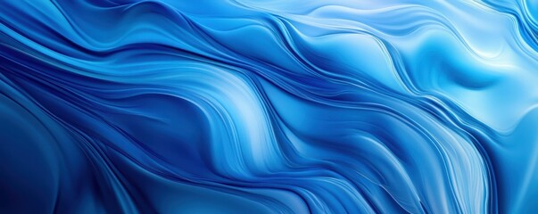 Obraz premium Abstract blue water texture with smooth ripples, tranquil mood.