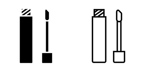 lipstick set icon on white background