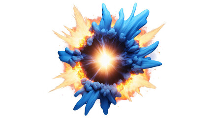 hand with fire flames