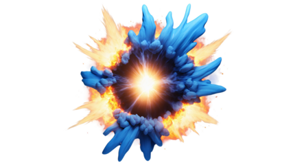 hand with fire flames