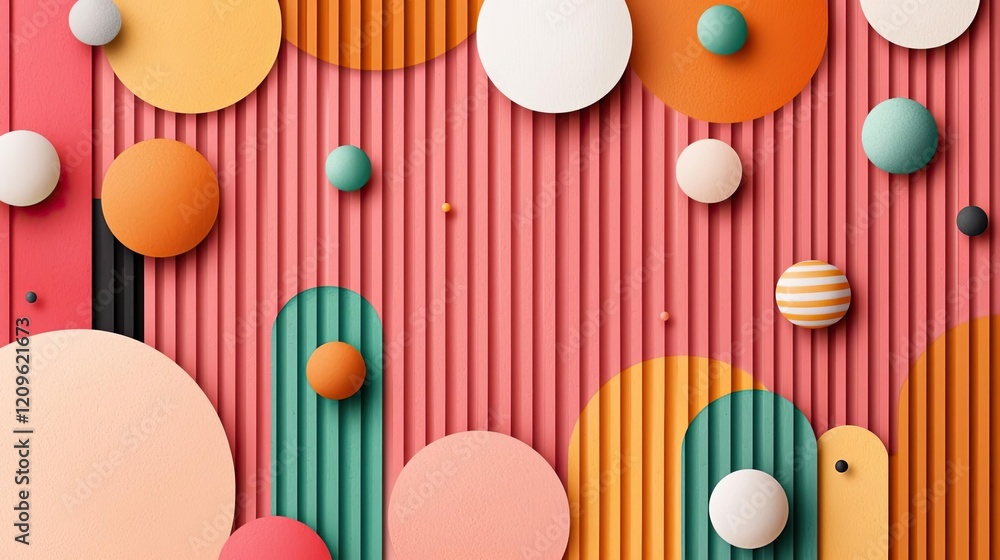 Poster retro watercolor idea. colorful abstract background with geometric shapes and textured patterns for 