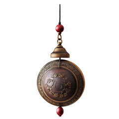 Miniature gong chinese, Chinese New Year symbol isolated on white or transparent background
