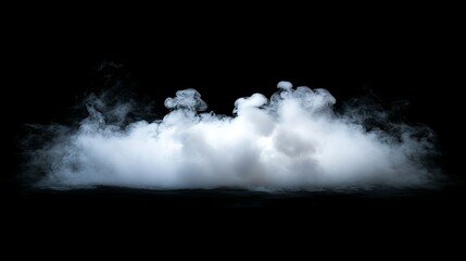 Fototapeta premium Smoke Clouds, Misty Vapor, Dark Background, Surreal Atmosphere, Ethereal Smoke