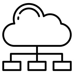 cloud connection single icon