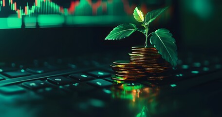 Fototapeta premium Investment background