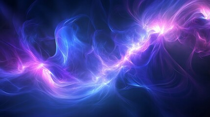 abstract digital light explosion in blue and purple, dynamic and vibrant, high detail, futuristic and sleek design