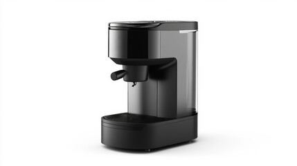Coffee maker in sleek design on a bright white background offers elegant brewing solutions for coffee enthusiasts