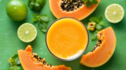 Exotic Papaya Lime Smoothie [Laotian Cuisine]