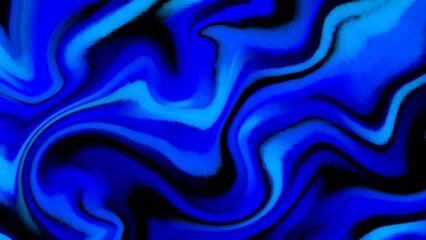 Abstract fluid art background in blue colors. Liquid marble backdrop