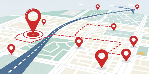 Dynamic GPS Navigation Concept Featuring Moving Arrow