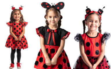 Playgroup girl kid wearing a dress like a ladybug