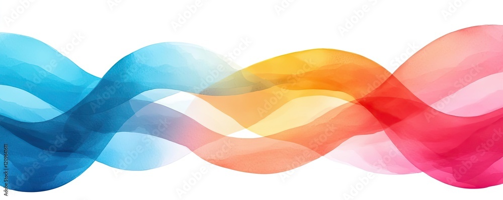 Poster retro watercolor idea. flowing abstract waves in vibrant colors create a dynamic and modern design.