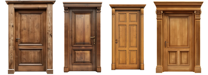 Classic wooden door with a rectangular panel design
