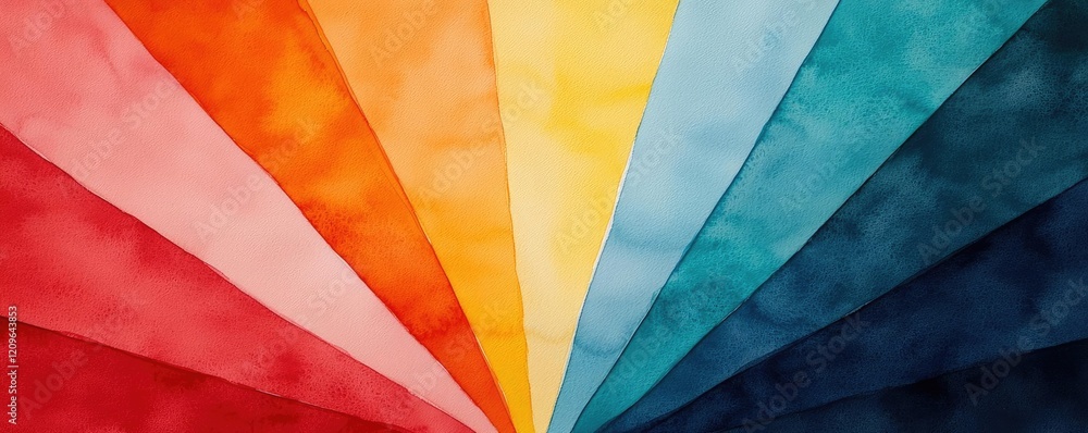 Poster starburst watercolor concept. a vibrant array of colorful watercolors creating a stunning gradient p