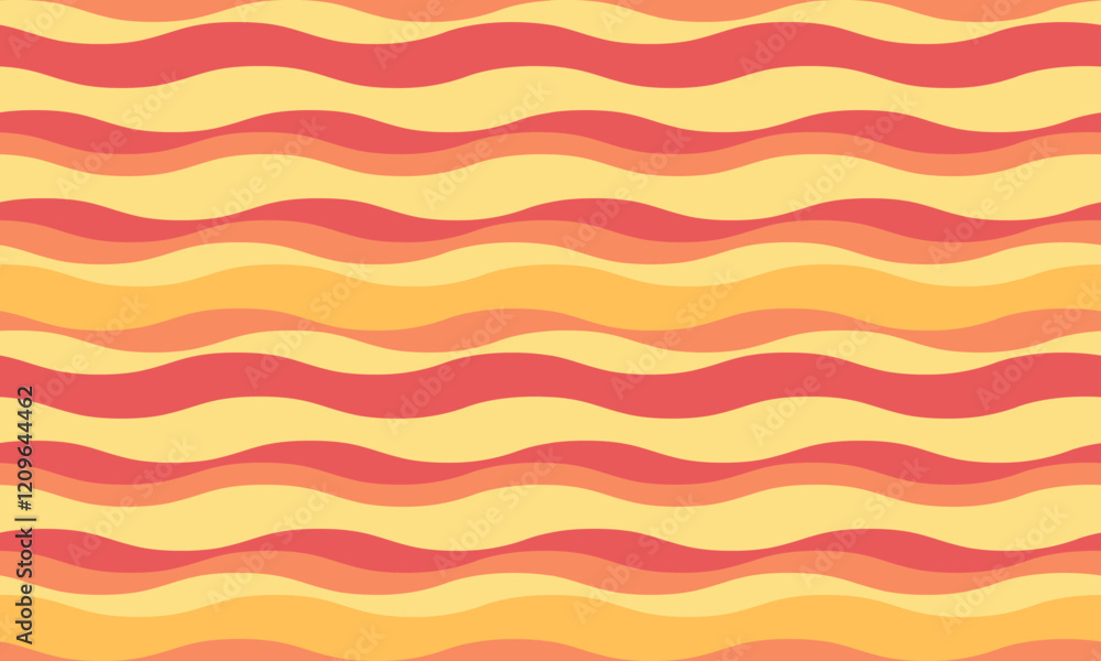 Poster abstract background with wavy stripes in vibrant colors, creating a rippled, liquid effect. smooth c