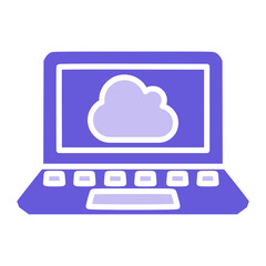 Cloud Laptop Icon