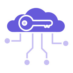 Obraz premium Cloud Key Icon