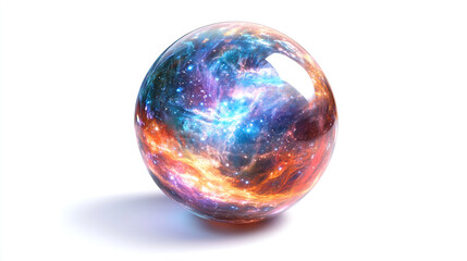 Mystical Nebula Crystal Ball with Cosmic Nebula Design, Exquisitely Crafted for Mystical Decor and Spiritual Practices