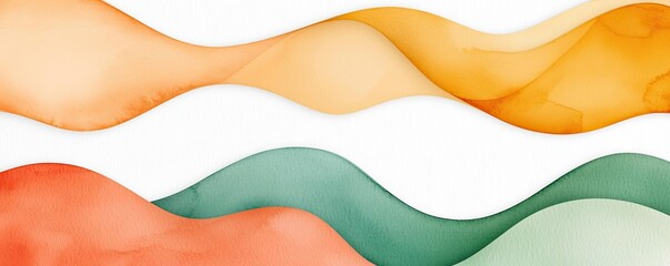 Retro watercolor idea. Abstract waves of pastel colors create a harmonious and fluid visual design.