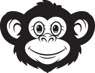 An illustration of a chimpanzee mascot logo