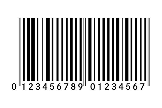 バーコードアイコン　イラスト素材　数字有り
Barcode icon illustration material with numbers