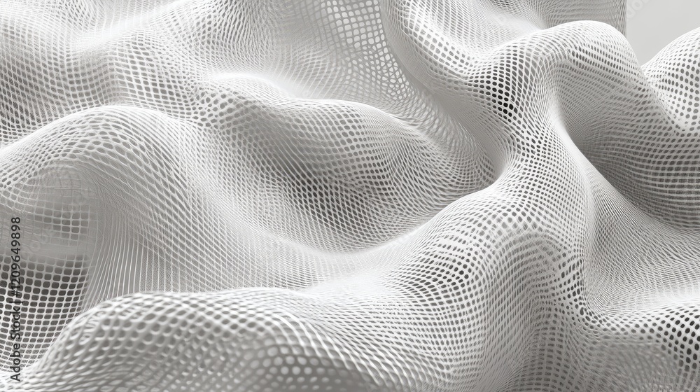 Poster seamless white mesh textile fabric textured surface for modern design applications and background us