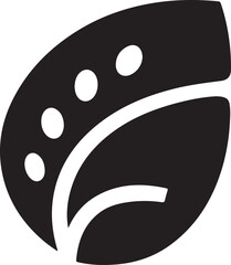 A minimalist logo symbol for an organic food.