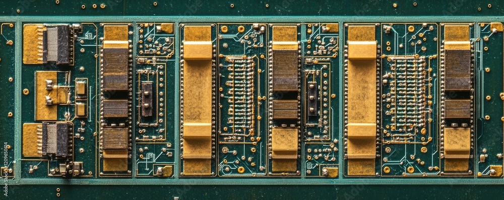 Poster a close-up of a computer chip, its intricate circuitry packed with millions of transistors, the foun