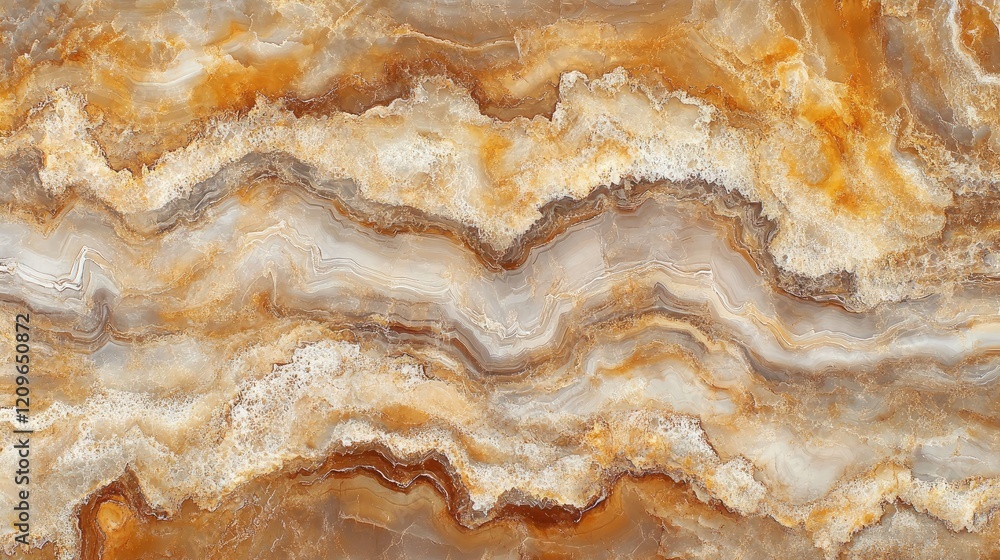 Poster elegant rich brown and cream abstract marble texture with agate ripple effect ideal for luxurious ba