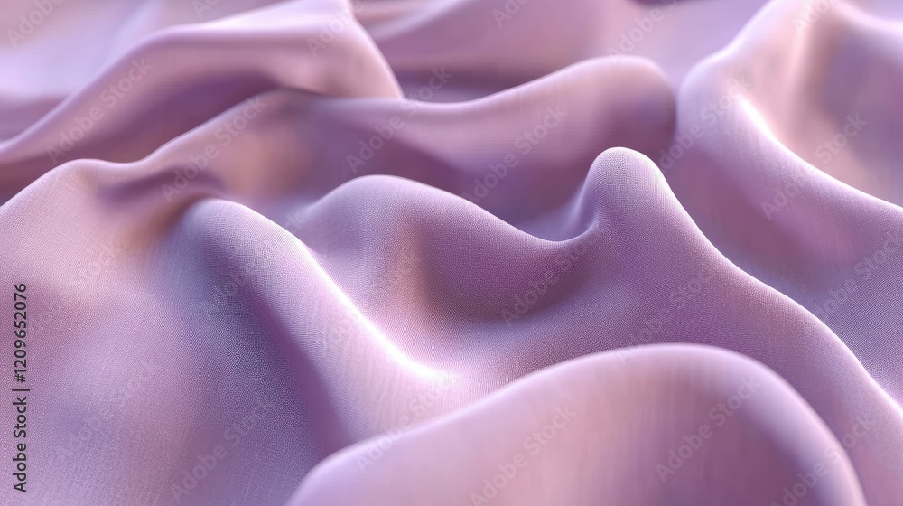 Aufkleber soft lavender fabric texture with gentle folds and waves for elegant backgrounds or textile design p