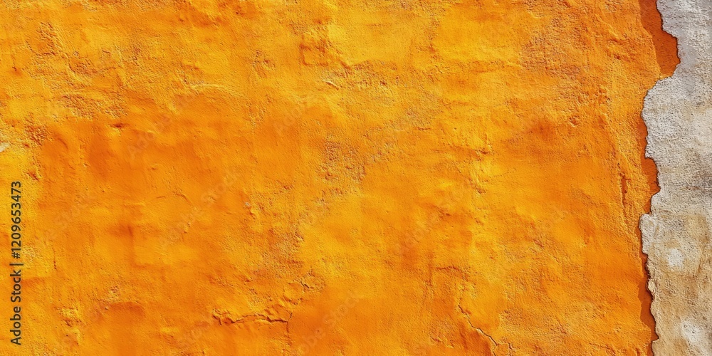 Poster vibrant orange textured wall background with subtle yellow tones on left and light faded edges on ri