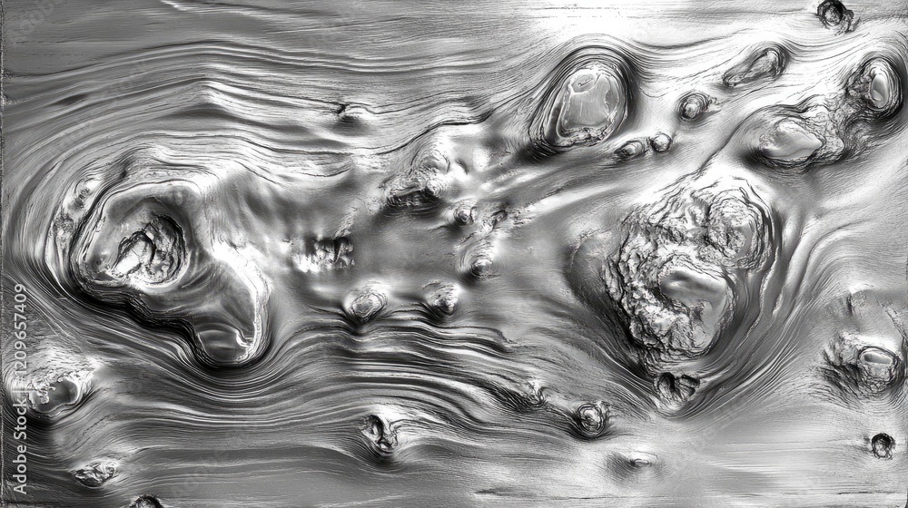 Poster abstract silver wood texture featuring intricate knotholes and organic patterns for design or backgr