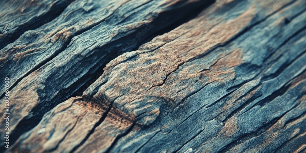 Poster closeup of aged wood texture in earthy tones with intricate grain details highlighting natural patte