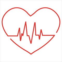 heart and symbol, heart rate icon