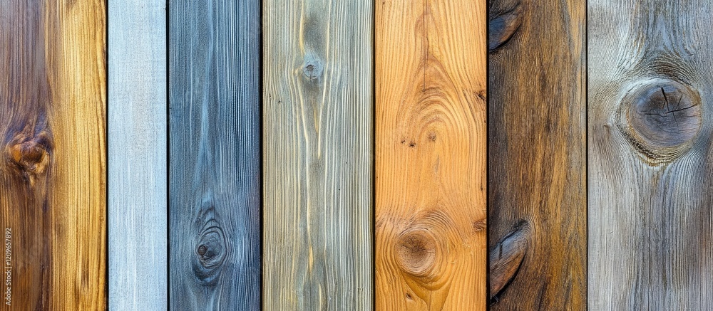 Poster diverse rustic wooden textures showcasing unique grain patterns suitable for various design and deco